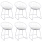 Glam Bucket Bar-stool Upholstered Footrest Low Back Shop Counter & Bar Stool