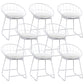 Glam Bucket Bar-stool Upholstered Footrest Low Back Shop Counter & Bar Stool