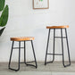 Industrial Indoor Solid Wood Stool Footrest Backless Contoured Seat Dining Stool Clearhalo 'Bar Furniture' 'Bar Stools' 'bar_stools' 'furn' 'furn_bar_stools' 'Furniture' 'Kitchen & Dining Furniture' 6122705