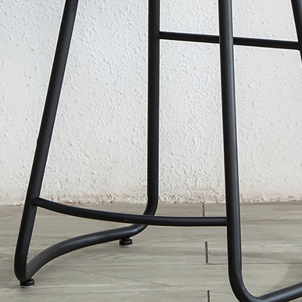 Industrial Indoor Solid Wood Stool Footrest Backless Contoured Seat Dining Stool Clearhalo 'Bar Furniture' 'Bar Stools' 'bar_stools' 'furn' 'furn_bar_stools' 'Furniture' 'Kitchen & Dining Furniture' 6122715