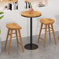 Tabouret de comptoir moderne d'intérieur, repose-pieds en bois massif, siège de selle