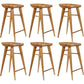 Tabouret de comptoir moderne d'intérieur, repose-pieds en bois massif, siège de selle