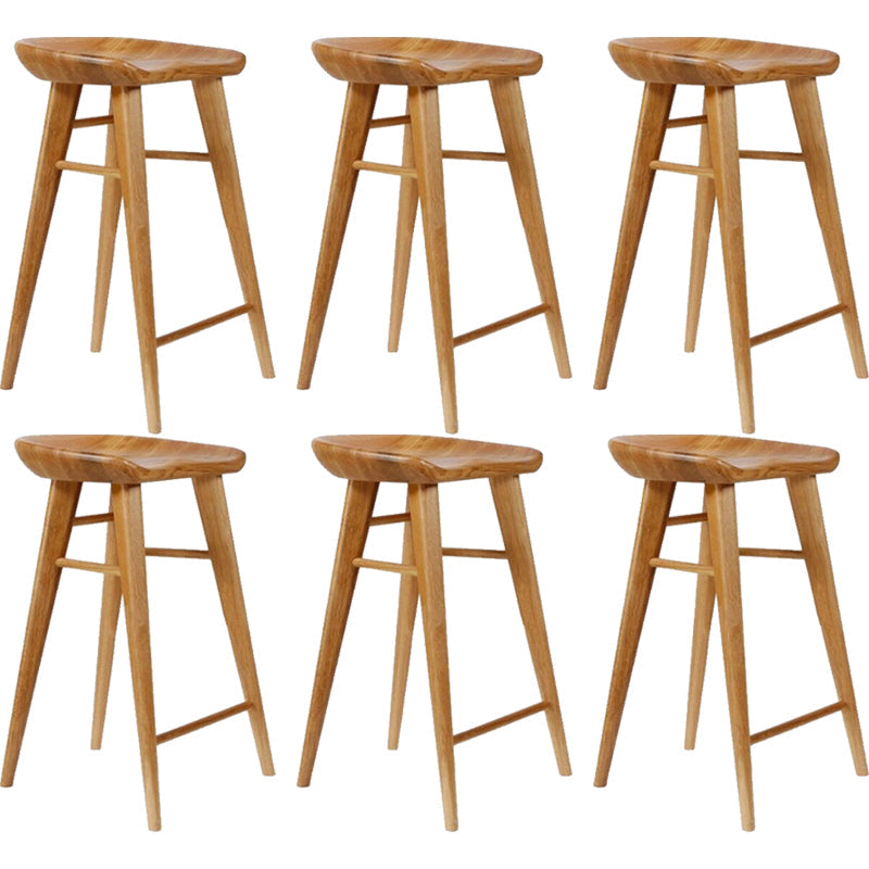 Tabouret de comptoir moderne d'intérieur, repose-pieds en bois massif, siège de selle