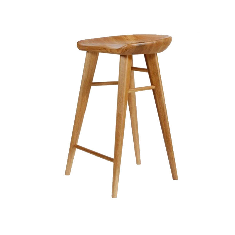 Tabouret de comptoir moderne d'intérieur, repose-pieds en bois massif, siège de selle