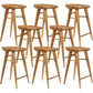 Tabouret de comptoir moderne d'intérieur, repose-pieds en bois massif, siège de selle