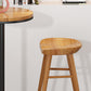 Tabouret de comptoir moderne d'intérieur, repose-pieds en bois massif, siège de selle