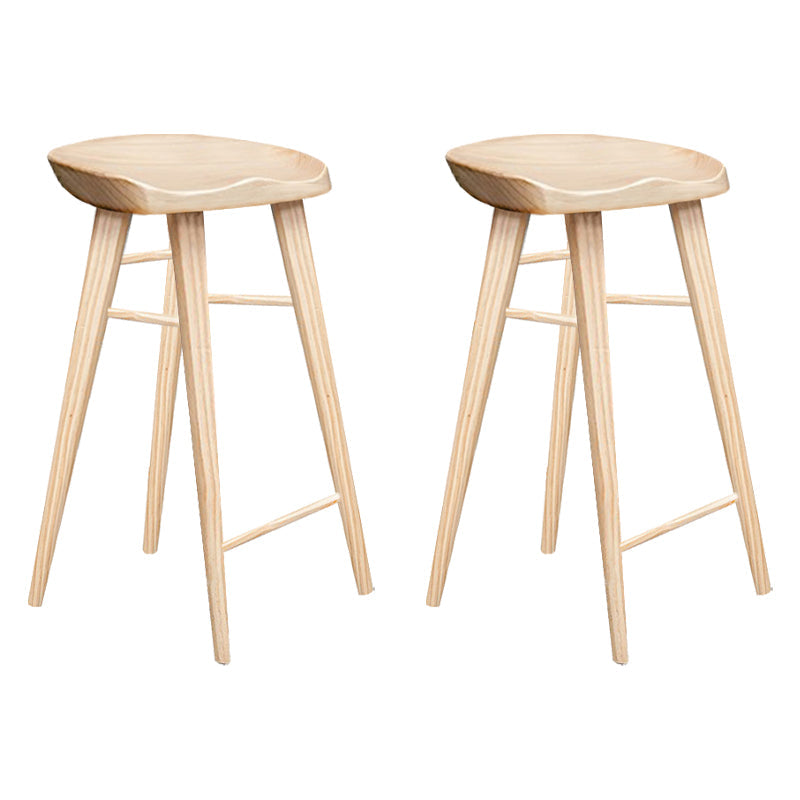 Tabouret de comptoir moderne d'intérieur, repose-pieds en bois massif, siège de selle