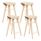Tabouret de comptoir moderne d'intérieur, repose-pieds en bois massif, siège de selle
