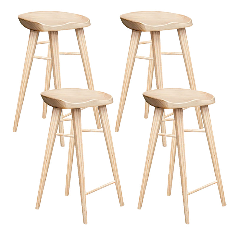 Tabouret de comptoir moderne d'intérieur, repose-pieds en bois massif, siège de selle