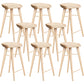 Tabouret de comptoir moderne d'intérieur, repose-pieds en bois massif, siège de selle
