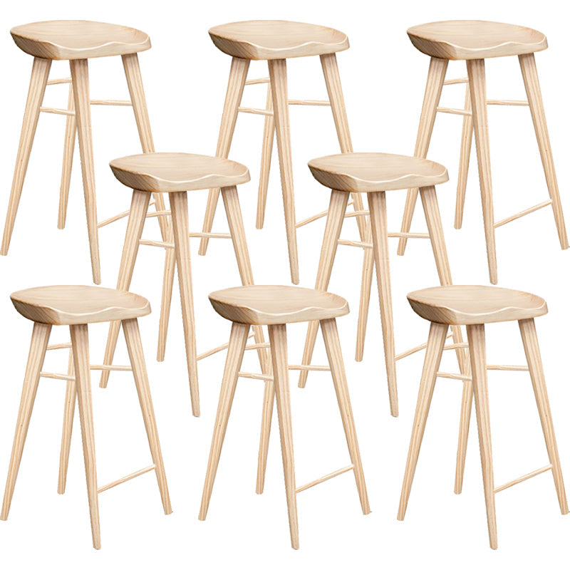Tabouret de comptoir moderne d'intérieur, repose-pieds en bois massif, siège de selle