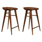 Tabouret de comptoir moderne d'intérieur, repose-pieds en bois massif, siège de selle