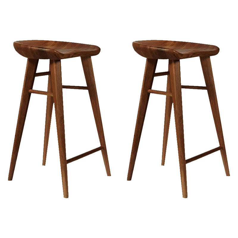 Tabouret de comptoir moderne d'intérieur, repose-pieds en bois massif, siège de selle