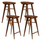 Tabouret de comptoir moderne d'intérieur, repose-pieds en bois massif, siège de selle