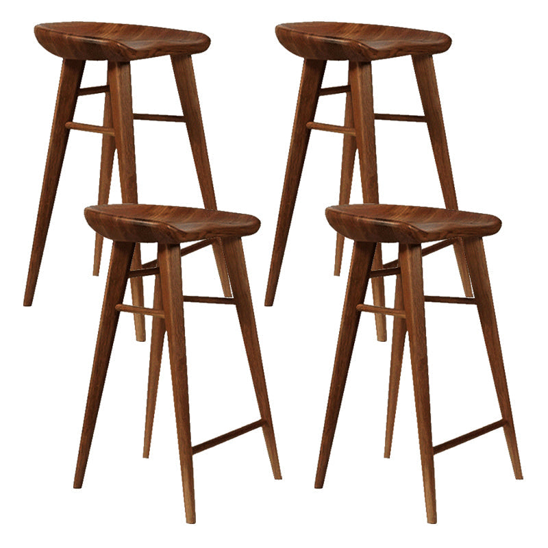 Tabouret de comptoir moderne d'intérieur, repose-pieds en bois massif, siège de selle