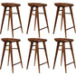Tabouret de comptoir moderne d'intérieur, repose-pieds en bois massif, siège de selle