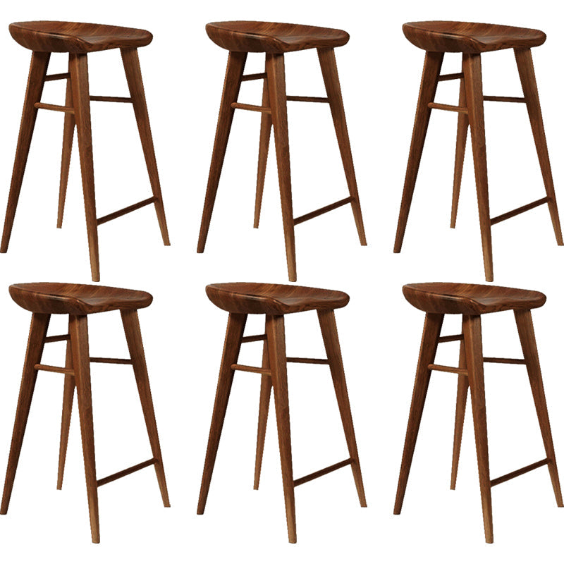 Tabouret de comptoir moderne d'intérieur, repose-pieds en bois massif, siège de selle