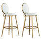 Nordic Armless Backrest Counter Stool Steel Kitchen Bar Stool with Cushion and Pedal White 2 Piece Set Clearhalo 'Bar Furniture' 'Bar Stools' 'bar_stools' 'furn' 'furn_bar_stools' 'Furniture' 'Kitchen & Dining Furniture' 6122862