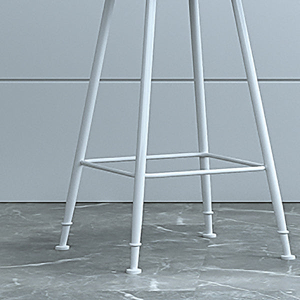 Indoor Bucket Counter Bar Stool Modern Plastic Footrest Low Back Bar Stool