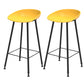 Indoor Bucket Counter Bar Stool Modern Plastic Footrest Low Back Bar Stool