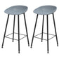 Indoor Bucket Counter Bar Stool Modern Plastic Footrest Low Back Bar Stool