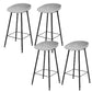 Indoor Bucket Counter Bar Stool Modern Plastic Footrest Low Back Bar Stool