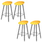 Indoor Bucket Counter Bar Stool Modern Plastic Footrest Low Back Bar Stool