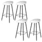 Indoor Bucket Counter Bar Stool Modern Plastic Footrest Low Back Bar Stool