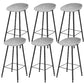 Indoor Bucket Counter Bar Stool Modern Plastic Footrest Low Back Bar Stool