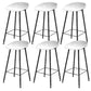 Indoor Bucket Counter Bar Stool Modern Plastic Footrest Low Back Bar Stool