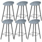 Indoor Bucket Counter Bar Stool Modern Plastic Footrest Low Back Bar Stool