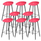 Indoor Bucket Counter Bar Stool Modern Plastic Footrest Low Back Bar Stool