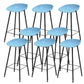 Indoor Bucket Counter Bar Stool Modern Plastic Footrest Low Back Bar Stool