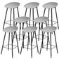 Indoor Bucket Counter Bar Stool Modern Plastic Footrest Low Back Bar Stool