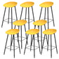 Indoor Bucket Counter Bar Stool Modern Plastic Footrest Low Back Bar Stool