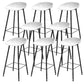 Indoor Bucket Counter Bar Stool Modern Plastic Footrest Low Back Bar Stool