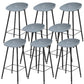 Indoor Bucket Counter Bar Stool Modern Plastic Footrest Low Back Bar Stool