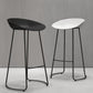 Modern Footrest Counter-height Stool Indoor Plastic and Metal Bucket Counter Chair