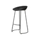 Modern Footrest Counter-height Stool Indoor Plastic and Metal Bucket Counter Chair