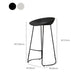 Modern Footrest Counter-height Stool Indoor Plastic and Metal Bucket Counter Chair