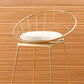 Glam Bucket Counter Bar Stool Footrest Low Back Indoor Metal Counter Stools