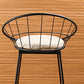 Glam Bucket Counter Bar Stool Footrest Low Back Indoor Metal Counter Stools