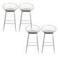 Glam Bucket Counter Bar Stool Footrest Low Back Indoor Metal Counter Stools