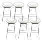 Glam Bucket Counter Bar Stool Footrest Low Back Indoor Metal Counter Stools