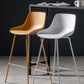 Milk Tea Shop Footrest Stool Nordic Style Matte Finish Metal Bar Stool