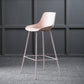 Milk Tea Shop Footrest Stool Nordic Style Matte Finish Metal Bar Stool