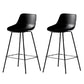 Milk Tea Shop Footrest Stool Nordic Style Matte Finish Metal Bar Stool