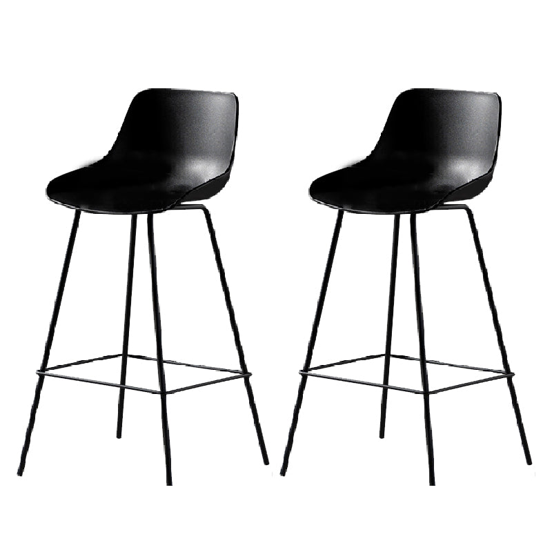 Milk Tea Shop Footrest Stool Nordic Style Matte Finish Metal Bar Stool