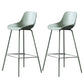 Milk Tea Shop Footrest Stool Nordic Style Matte Finish Metal Bar Stool