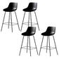 Milk Tea Shop Footrest Stool Nordic Style Matte Finish Metal Bar Stool